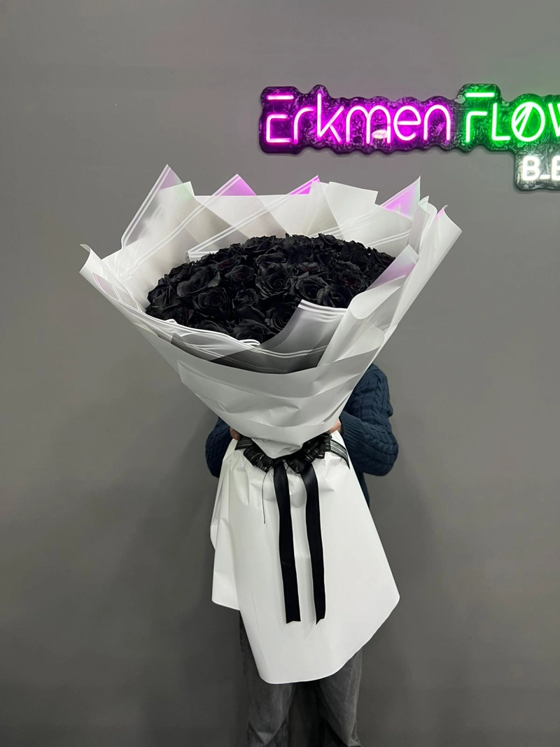 İthal Premium Siyah Gül Buketi